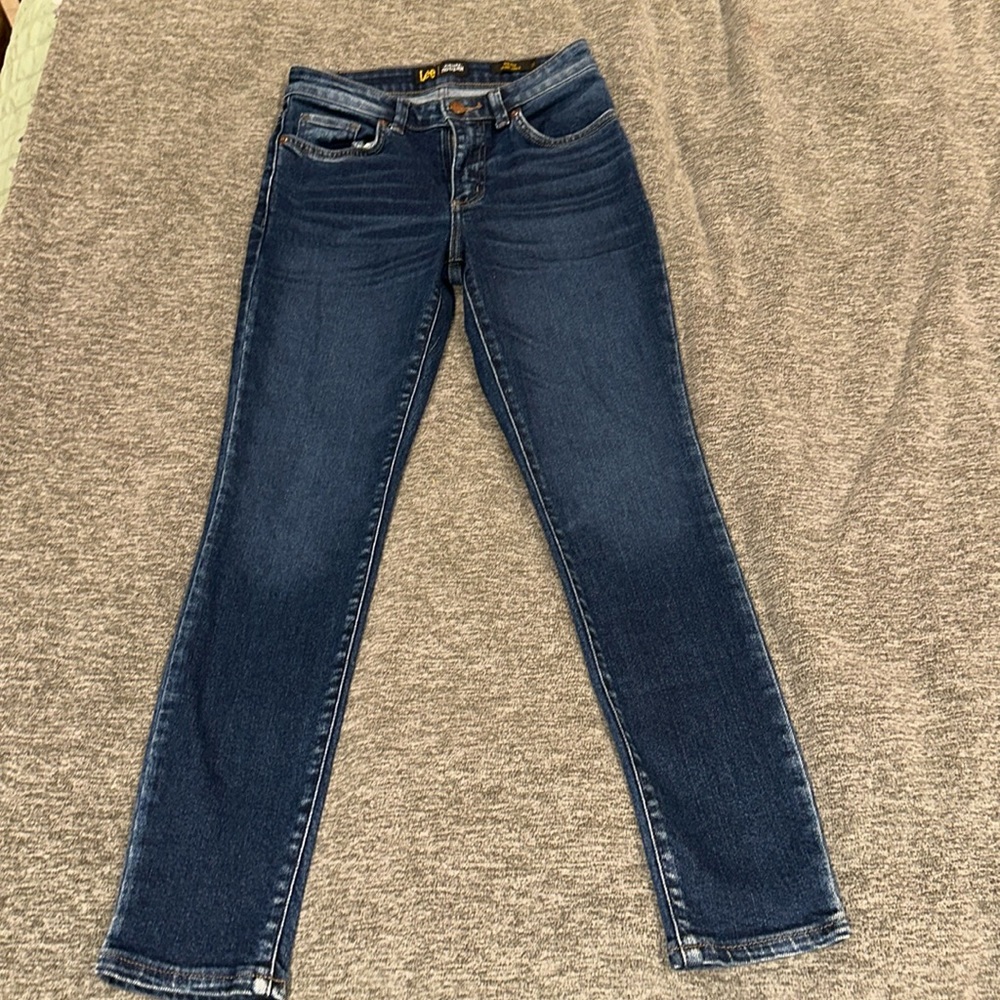 Lee‎ Vintage Modern Womens Mid Rise Skinny Ankle Jeans Dark Wash Blue 25